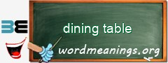 WordMeaning blackboard for dining table